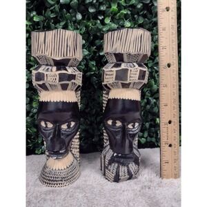 Carved Wood Figurines Statues Masks Jamaica Souvenir Tribal Tiki Totem‎ Folk Art